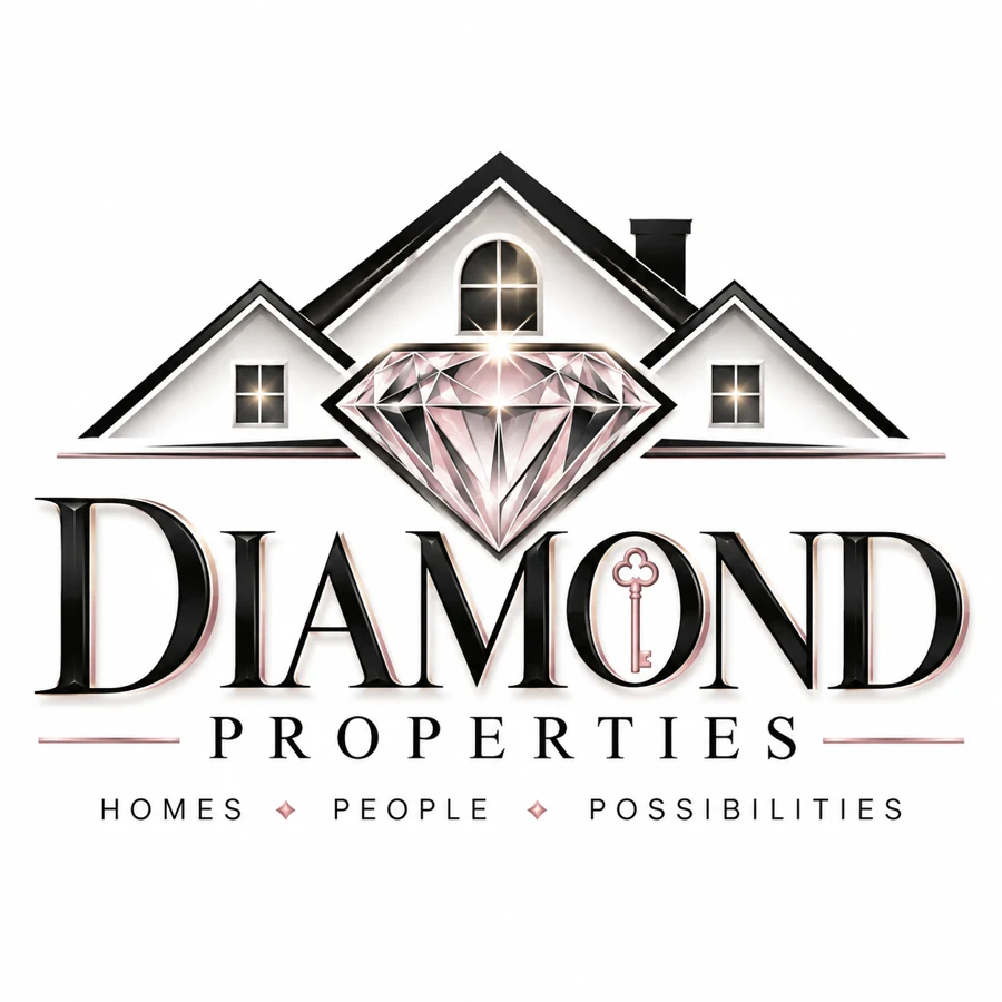Diamond Properties logo: Homes, People, Possibilities